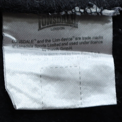 Lonsdale Men's Black Logo Pullover Sweatshirt Size M