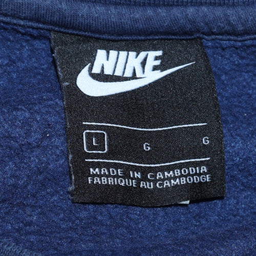 Nike Air Men's Blue Crew Neck Pullover Sweatshirt L Cotton Blend