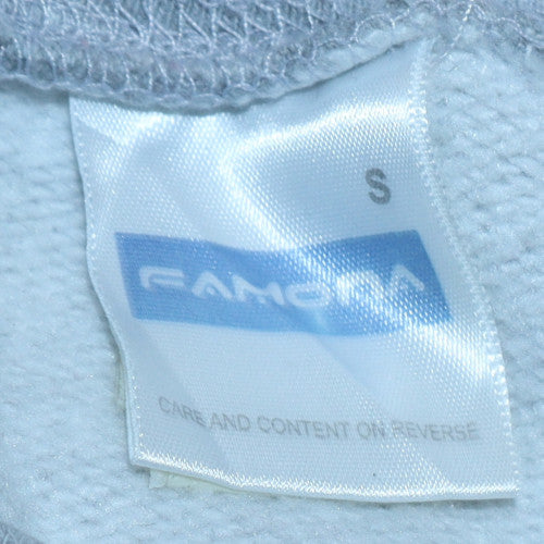 Famora Men’s Grey Small Pullover Crew Neck Sweatshirt