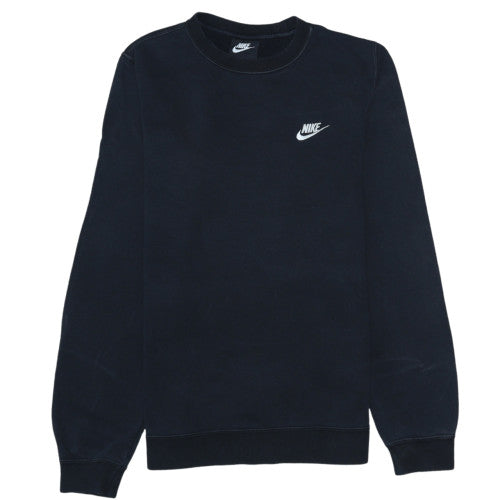 Nike Womens Black XS Pullover Sweatshirt Crew Neck Cotton Blend
