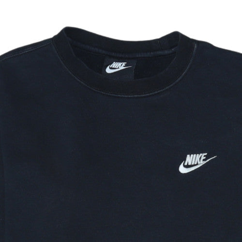 Nike Womens Black XS Pullover Sweatshirt Crew Neck Cotton Blend