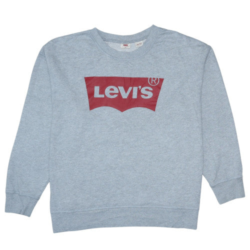 Levi's Women's Grey Logo Pullover Sweatshirt Size 2XL