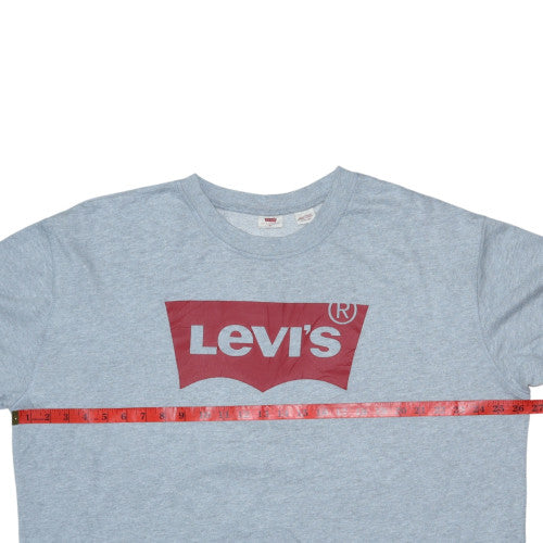 Levi's Women's Grey Logo Pullover Sweatshirt Size 2XL