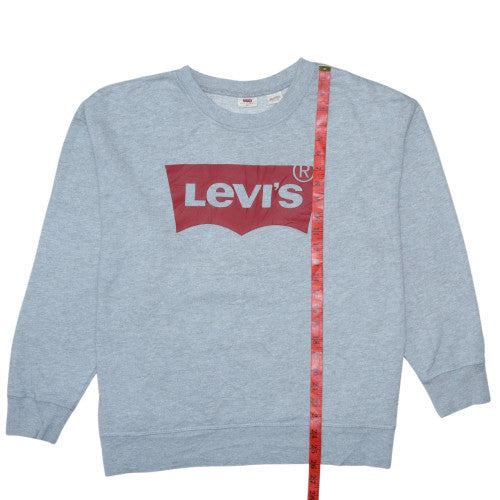 Levi's Women's Grey Logo Pullover Sweatshirt Size 2XL