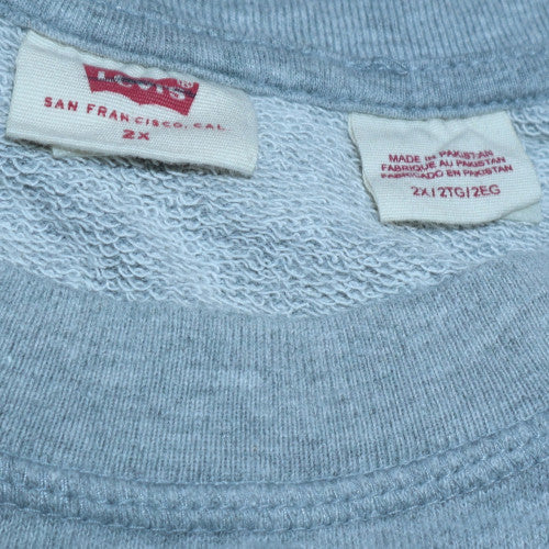 Levi's Women's Grey Logo Pullover Sweatshirt Size 2XL
