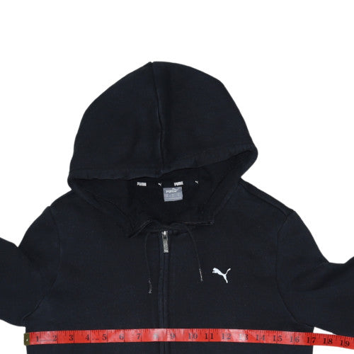 Puma Women Black M Full Zip Hoodie Hooded Sweatshirt Casual