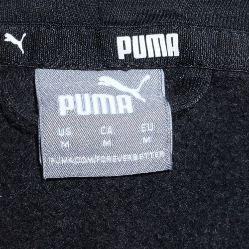 Puma Women Black M Full Zip Hoodie Hooded Sweatshirt Casual