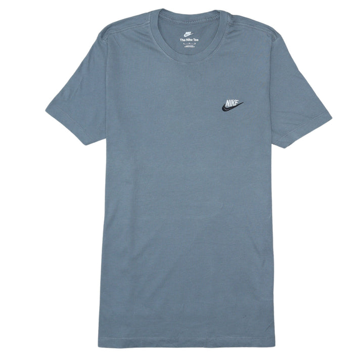 Nike Men's Blue Regular Fit Cotton Crew Neck T-Shirt M
