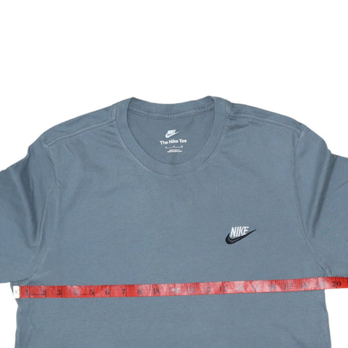 Nike Men's Blue Regular Fit Cotton Crew Neck T-Shirt M