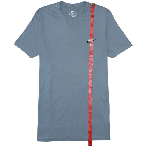 Nike Men's Blue Regular Fit Cotton Crew Neck T-Shirt M