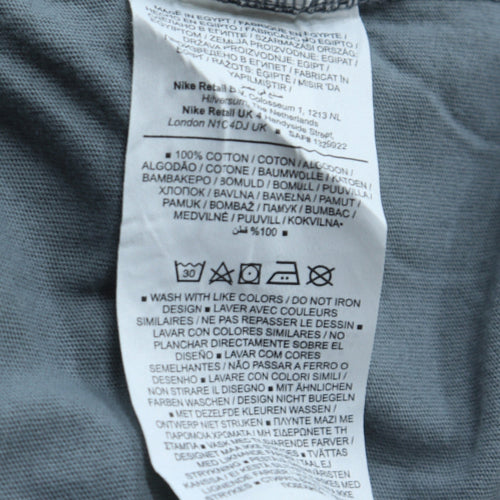 Nike Men's Blue Regular Fit Cotton Crew Neck T-Shirt M