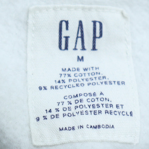 GAP Men’s Grey Pullover Hoodie Size M Cotton Blend Fleece