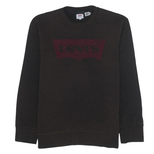 Levi's Men's Brown Logo Pullover Sweatshirt XL Crew Neck Fleece