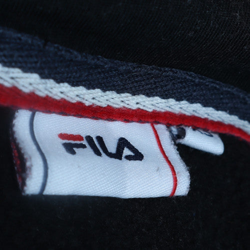 Fila Men’s Black Pullover Hoodie Small Logo Fleece Sweatshirt