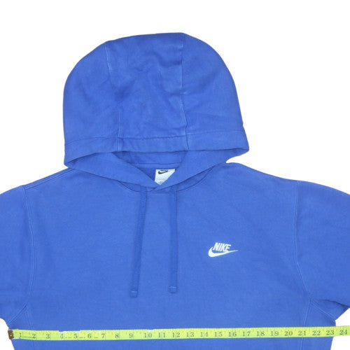 Nike Men's Blue Pullover Hoodie Small Fleece Logo Sweatshirt