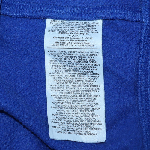 Nike Men's Blue Pullover Hoodie Small Fleece Logo Sweatshirt