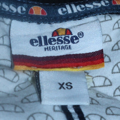 Ellesse Heritage Womens Black XS Pullover Sweatshirt with Zip Accents