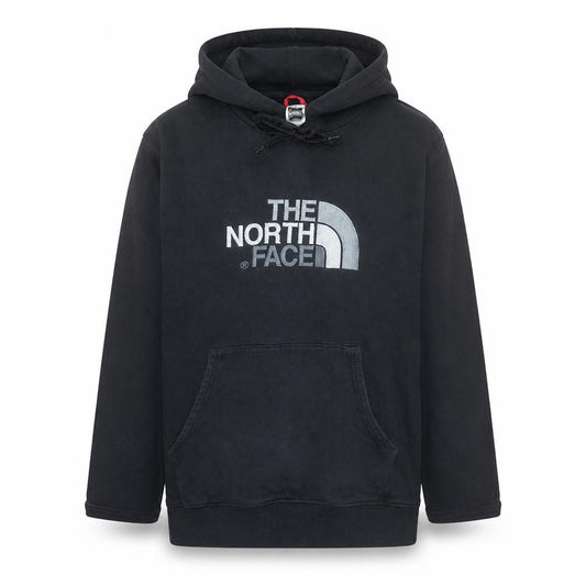 Front view of The North Face men’s black pullover hoodie l regular fit cotton