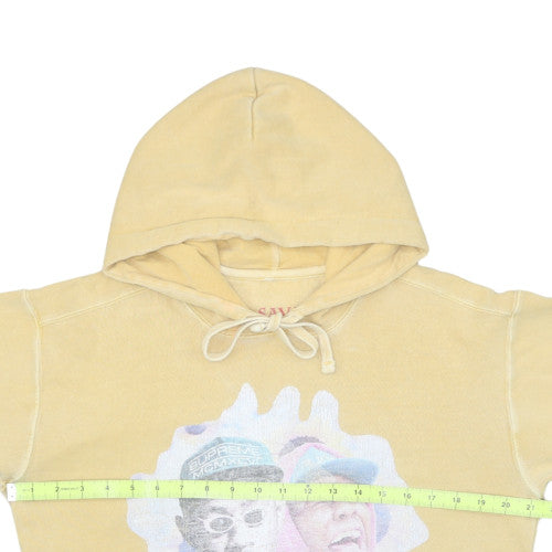 Savage Men Beige Graphic Pullover Hoodie Size M Music Theme