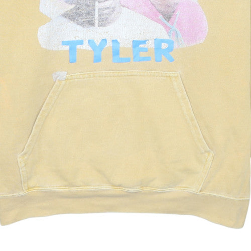 Savage Men Beige Graphic Pullover Hoodie Size M Music Theme