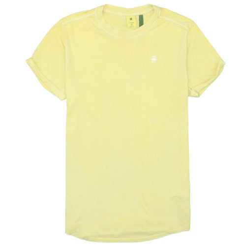 G-Star Raw Men's Yellow Crew Neck Cotton T-Shirt XS