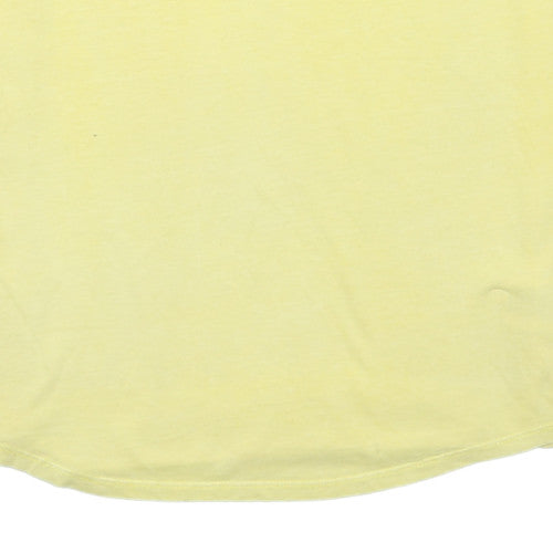 G-Star Raw Men's Yellow Crew Neck Cotton T-Shirt XS