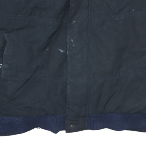 Quiksilver Men's Black Hooded Bomber Jacket Size S