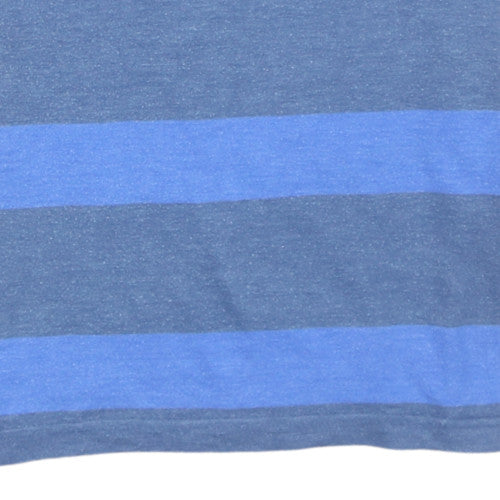 Abercrombie & Fitch Men's Blue Striped V-Neck T-Shirt XL Regular Fit