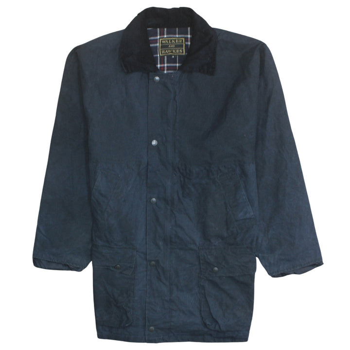 Walker and Hawkes Men's Blue Waxed Cotton Country Coat M