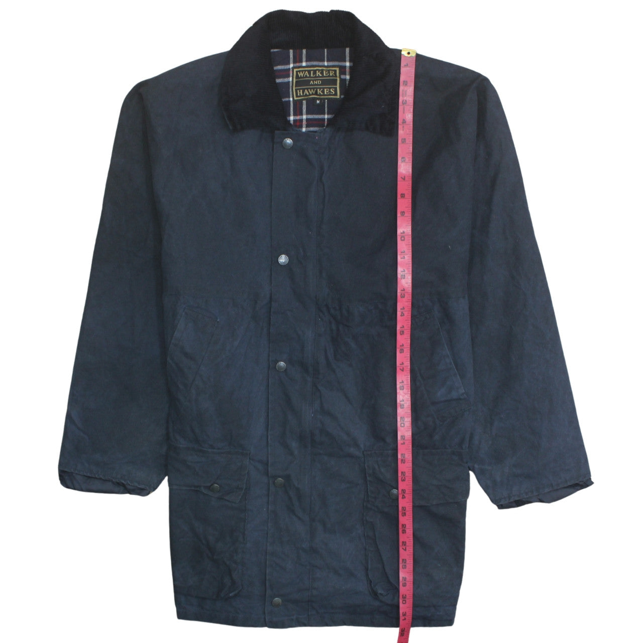 Walker and Hawkes Men's Blue Waxed Cotton Country Coat M