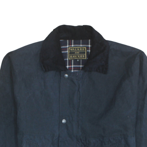 Walker and Hawkes Men's Blue Waxed Cotton Country Coat M