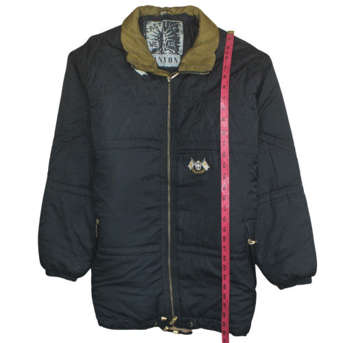 Canyon Mens Black Quilted Puffer Jacket Size M Winter Coat