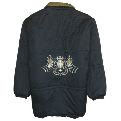 Canyon Mens Black Quilted Puffer Jacket Size M Winter Coat