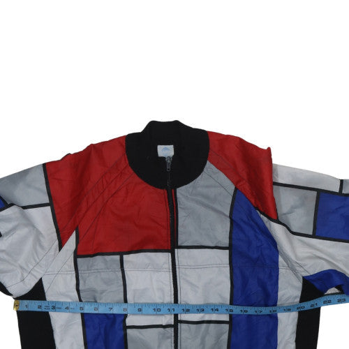 Setgal Men's Multicoloured Art Bomber Jacket L Retro Geometric