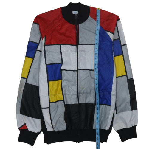 Setgal Men's Multicoloured Art Bomber Jacket L Retro Geometric