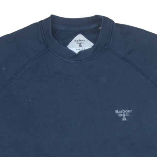 Barbour Beacon Men's Blue Cotton Crew Neck Sweatshirt M