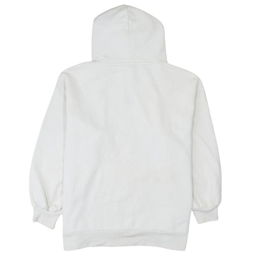 Puma Women's White Pullover Hoodie Medium Cotton Fleece Casual