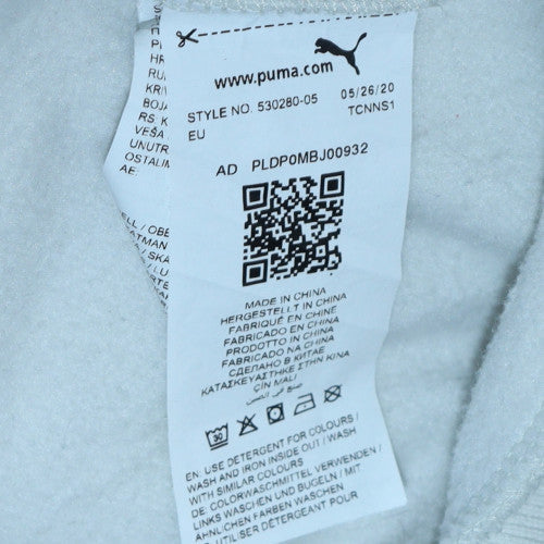 Puma Women's White Pullover Hoodie Medium Cotton Fleece Casual