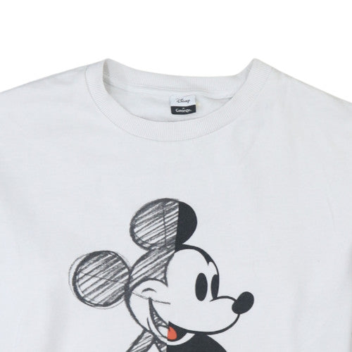 Disney at George Womens White Mickey Mouse Sweatshirt Size M 12-14
