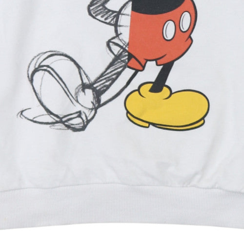 Disney at George Womens White Mickey Mouse Sweatshirt Size M 12-14