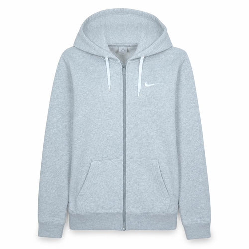 Nike Women's Grey Full Zip Hoodie Size M Cotton Blend Sweatshirt
