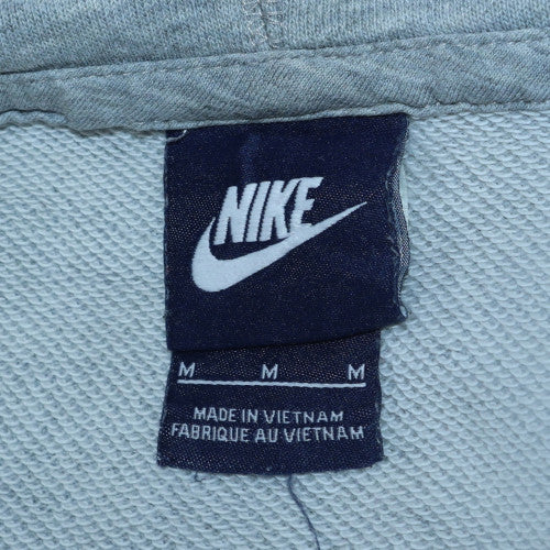 Nike Women's Grey Full Zip Hoodie Size M Cotton Blend Sweatshirt
