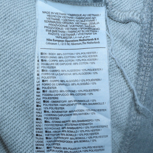 Nike Women's Grey Full Zip Hoodie Size M Cotton Blend Sweatshirt