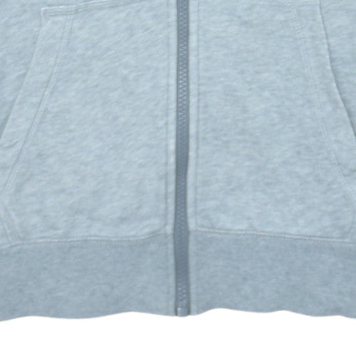 Nike Women's Grey Full Zip Hoodie Size M Cotton Blend Sweatshirt