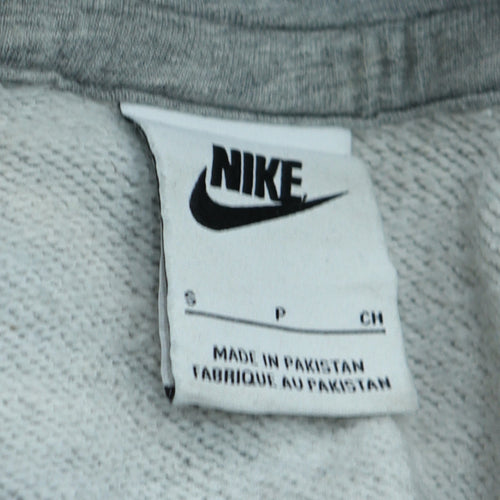 Nike Women’s Grey Pullover Hoodie Small Cotton Blend Logo Print