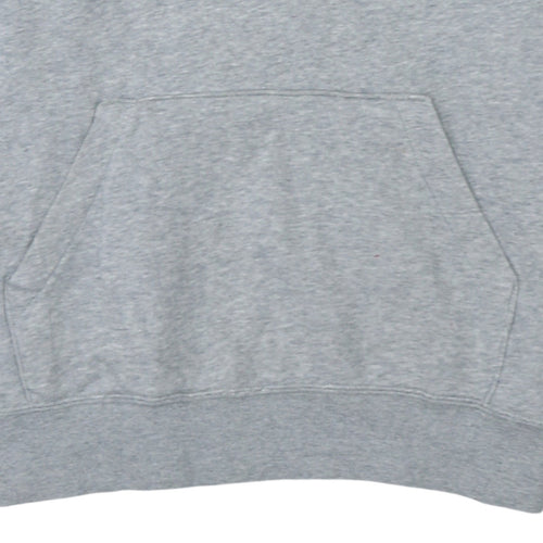 Nike Women’s Grey Pullover Hoodie Small Cotton Blend Logo Print