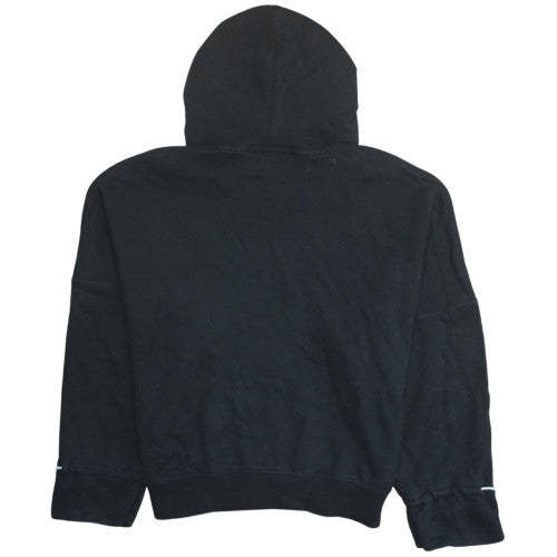 Adidas Womens Black Hooded Pullover Sweatshirt Size 14 Logo Print