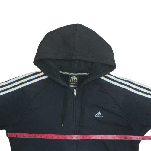 Adidas Men's Black Full Zip Hoodie L Fleece Sportswear