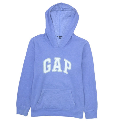 GAP Women Blue Pullover Hoodie L Cotton Blend Soft Fleece