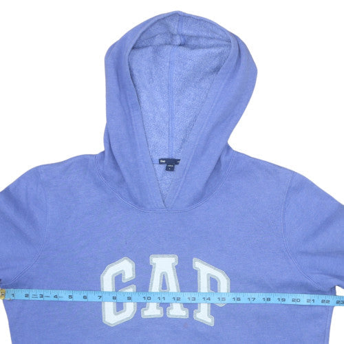 GAP Women Blue Pullover Hoodie L Cotton Blend Soft Fleece